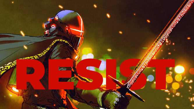 Resist. Thumbnail Art for a Paid LIGHT Campaign. Heavily inspired by the Destiny videogame series.